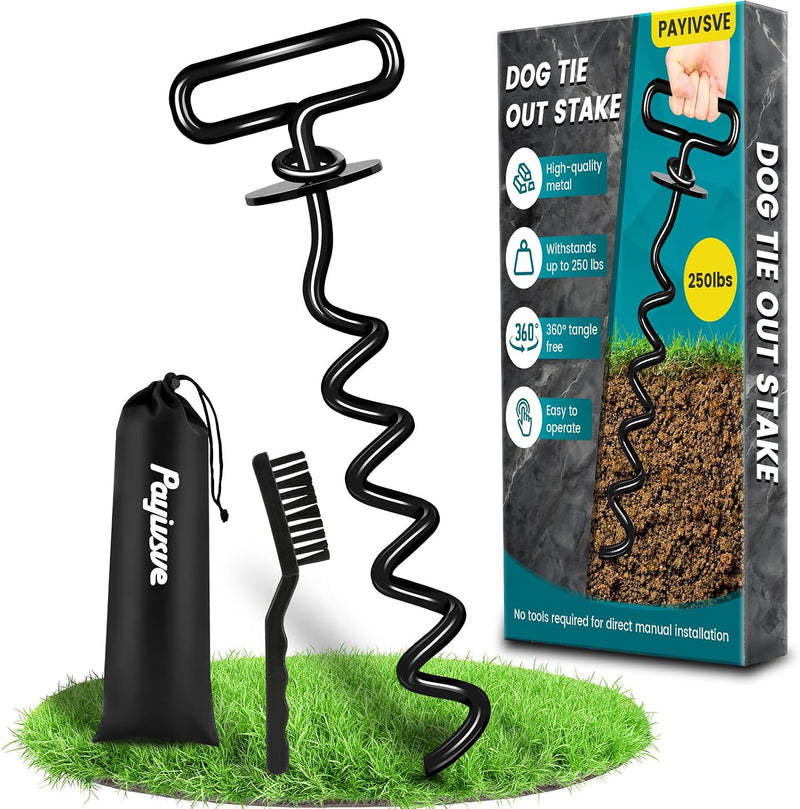Dog Tie Out Stake, Heavy Duty Dog Stake for Outside – Essentials for Dogs