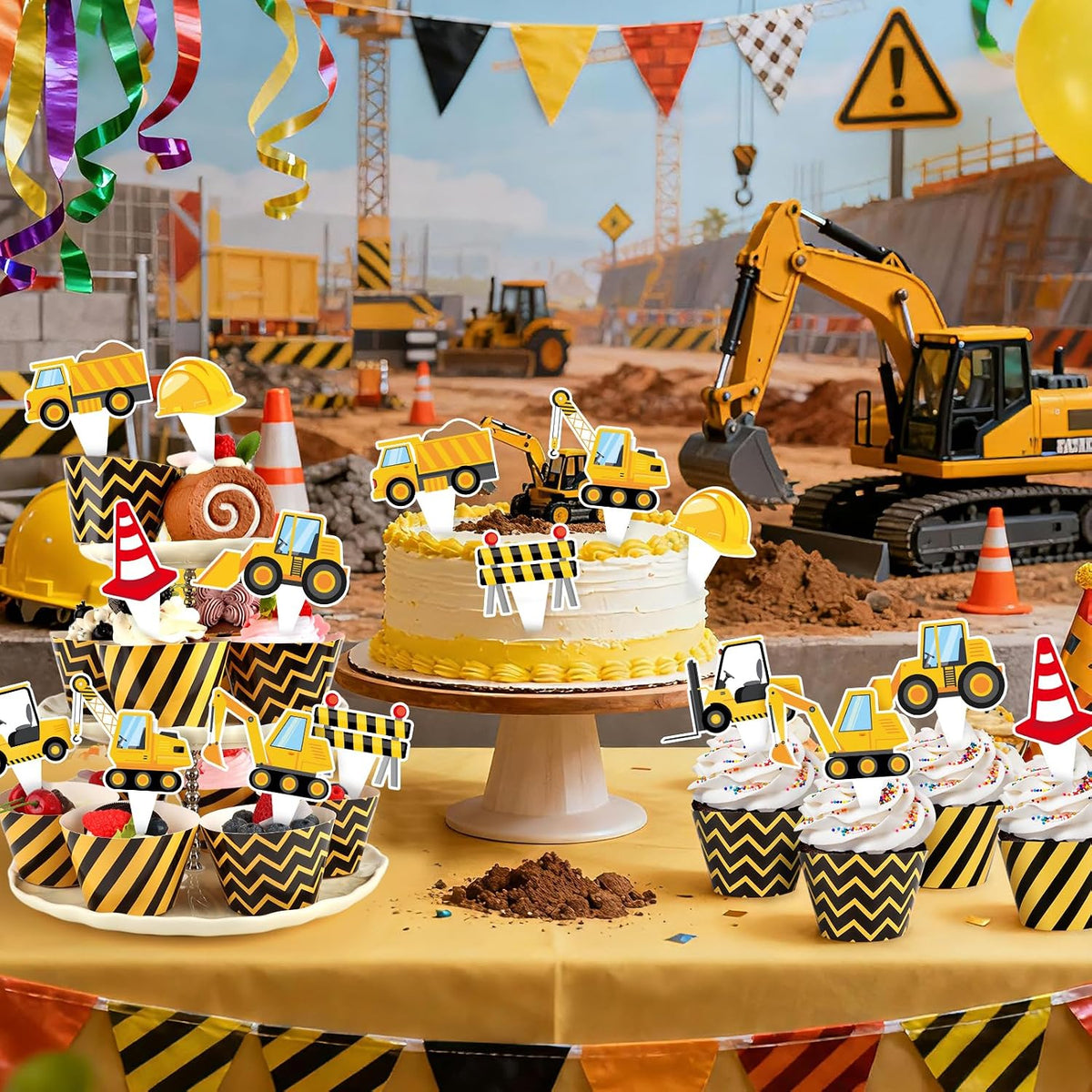 Hooqict carnival circus cupcake toppers and wrappers set, 48 pieces - view 16