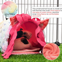 PAWNISAW pink gradient guinea pig tunnel hideout with two-sided fleece and cooling mat - view 3