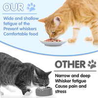 6 Pack Cat Food Bowl, Ceramic Cat Bowls - White - image 3