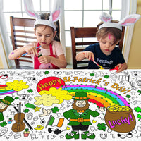 OHOME Halloween Giant Coloring Poster/Tablecloth-Halloween Crafts - St. Patricks Day - image 4