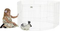 MidWest Homes for Pets Small Animal Pet Playpen/Exercise Pen - White / 29.6"L x 19.5"W x 18.0"H - image 4