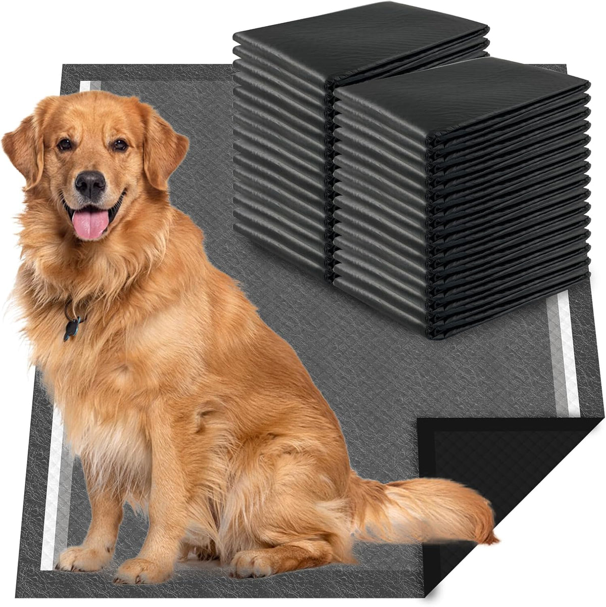 Dogcator Charcoal Dog Pee Pads Extra Large 28“x34” - 28"x34"-30 Count
