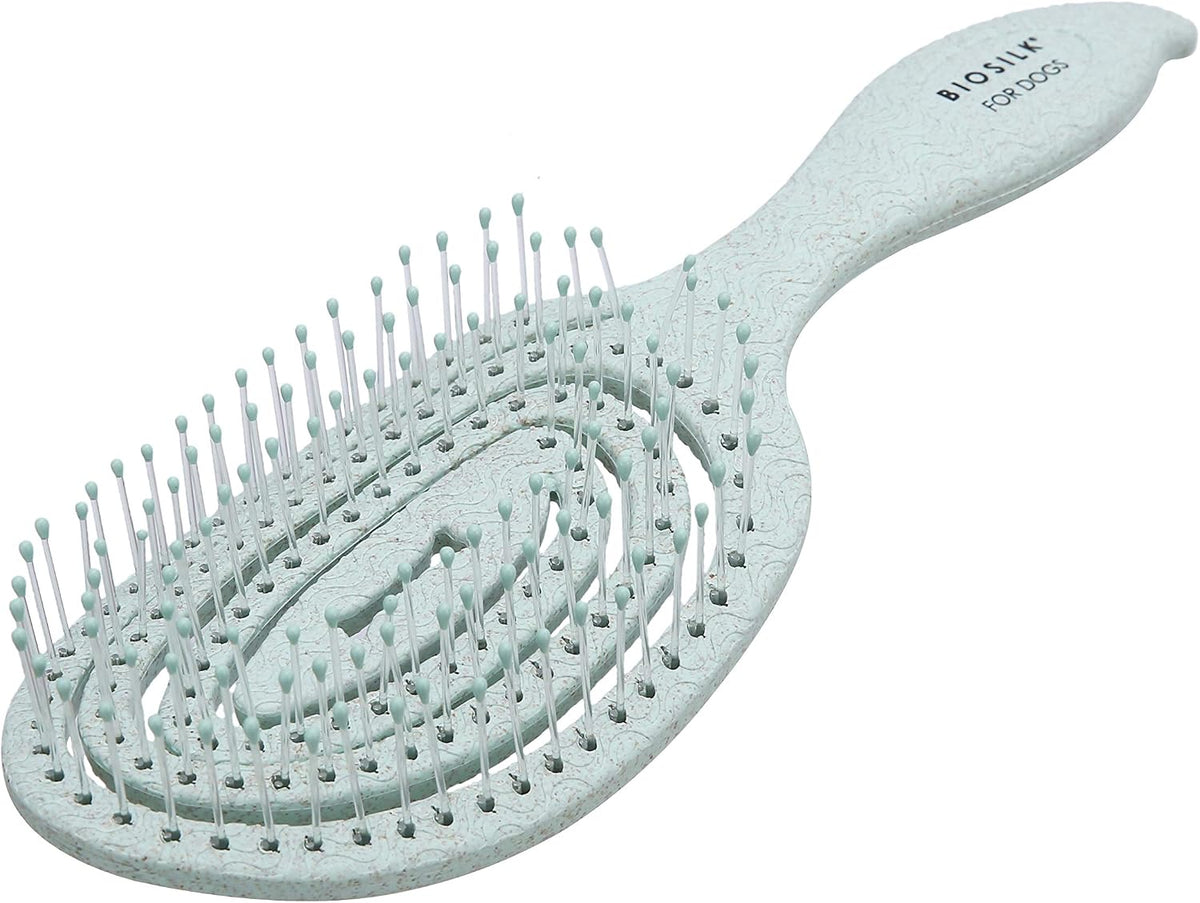 BioSilk for Pets Eco-Friendly Detangling Pin Brush for Dogs – Essentials for Dogs - Blue / 1 Count (Pack of 1)