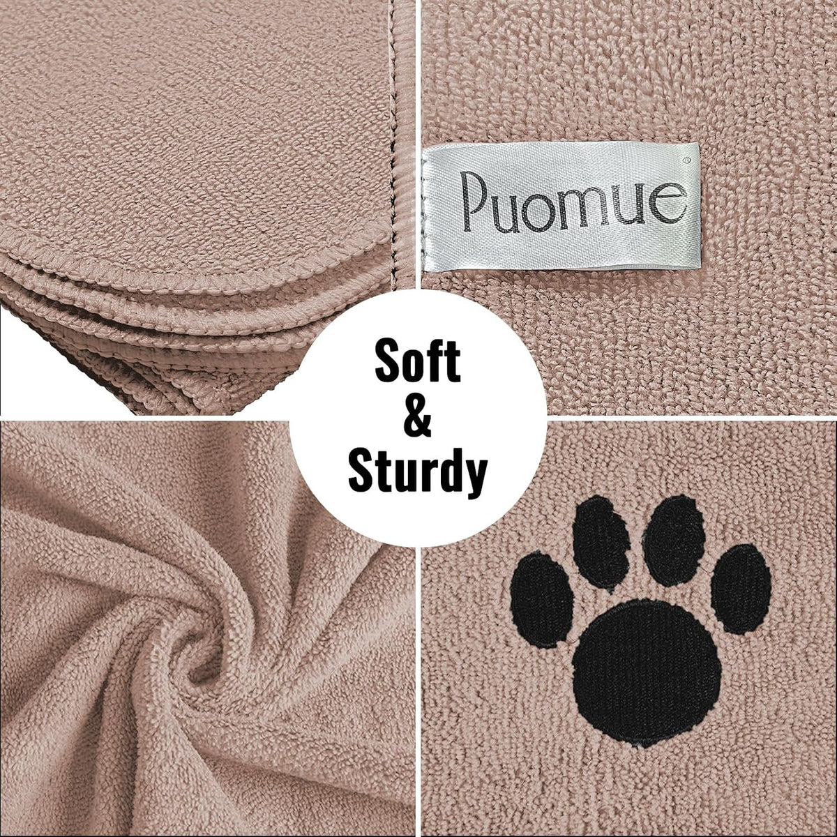 Puomue 2 Pack Microfiber Dog Towels for Drying Dogs - Camel / 40 x 23.6 inches - 1 Pack - image 2