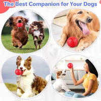 DISSKNIC Indestructible Squeaky Dog Ball, Relieves Anxiety - Small / Red - image 4