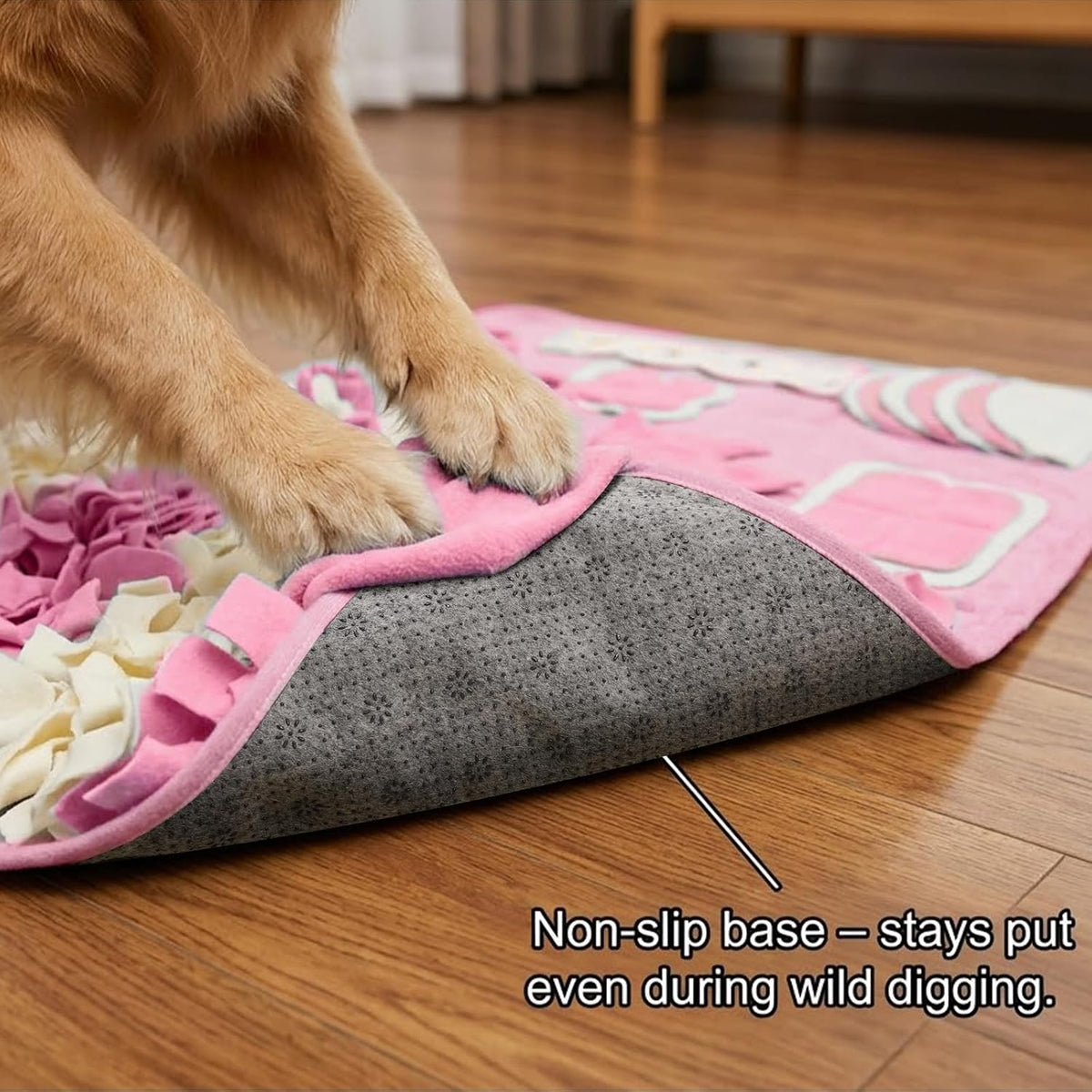 Snuffle Mat for Dogs: Slow Food Interactive Experience – Essentials for Dogs - Pink / Medium 22x38 inch - image 4