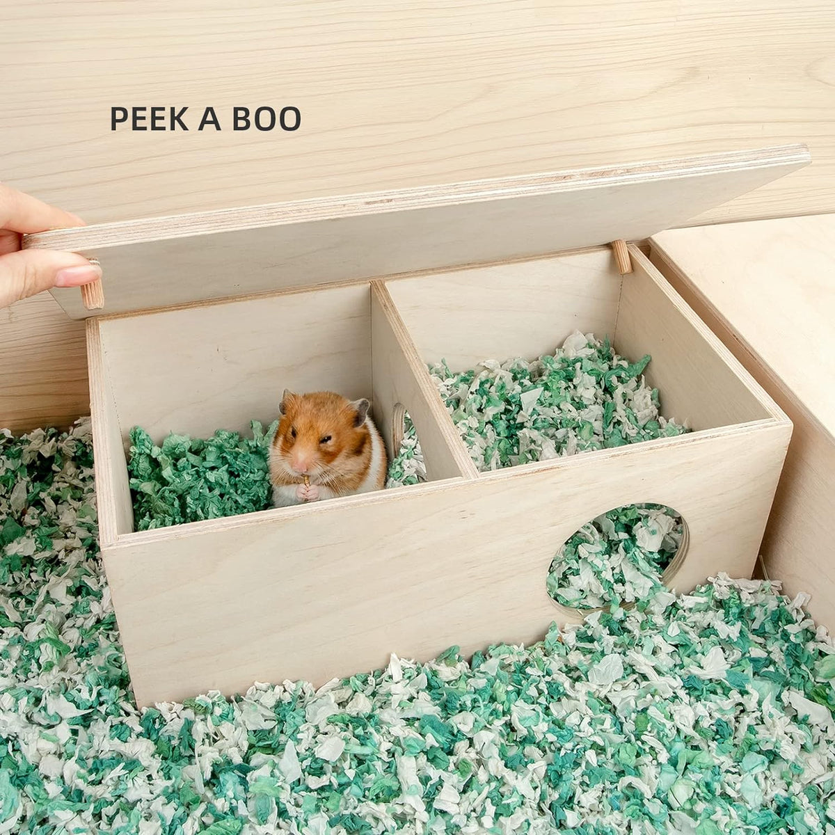 Niteangel Birch Chamber-Maze Hamster Hideout - 2 Chamber Hideout-Large - image 4