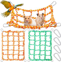2Pcs Rat Cage Accessory Rat Climbing Toy Net, Red, Yellow - 11 x 7.8 Inch / Multi Color