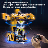 AMENON Remote Control Car, Transform Robot Toys for Boys Teens - Yellow - image 2
