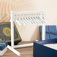 1 Set Doll Garment Rack with 10 Pcs Hangers Clothes Organizer - White / 22 - image 3