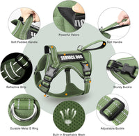 WINSEE Tactical Dog Harness - Medium / Green - image 4