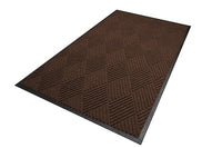 WaterHog Diamond | Commercial-Grade Entrance Mat with Rubber Border – Indoor/Outdoor, Quick Drying, Stain Resistant Door Mat (Dark Brown, 4' x 6')