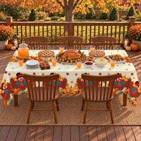 Gatherfun Football Party Decorations Disposable Tablecloth Plastic - Fall Turkey - image 4