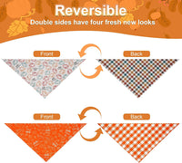 Halloween Dog Bandanas Pink Black XLarge 2PCS - hello fall-pumpkin-26-N / X-Large - image 3