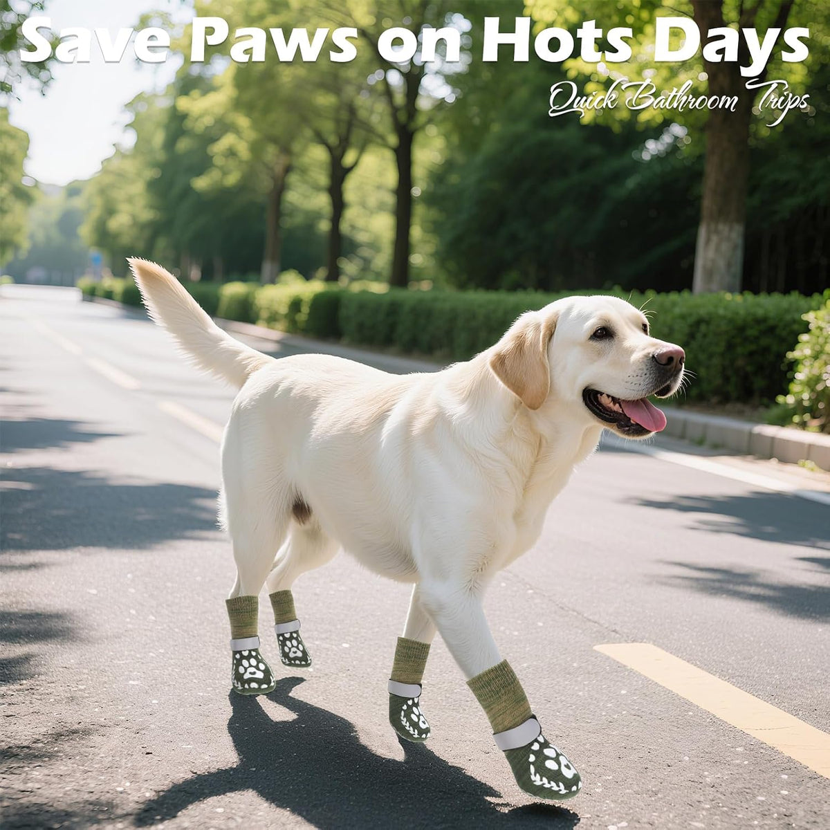 Anti Slip Dog Socks to Prevent Licking Paws with Grippers Black – Essentials for Dogs - Mixed Green / X-Small - image 3
