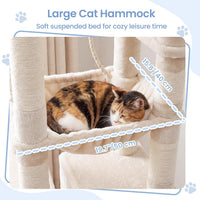 Heybly Cat Tree, 76-Inch Tall Heavy Duty Cat Tower for Big Cats HCT039G – Essentials for Cats - Beige / 60 inch - image 3