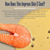 Wild Alaskan Salmon Oil for Dogs with Pollock - 64 oz of Pollock and Salmon Oil, Omega 3, EPA, and DHA - Dogs Skin and Coat Supplement - Made in USA