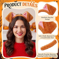 WILLBOND 3-pack plush cow ears headbands with horns for costumes - view 18
