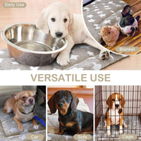 4 Pcs Dog Crate Pads Soft Warm - Rectangular 20 x 30 x 1.6 Inch / Star / Apricot - image 4