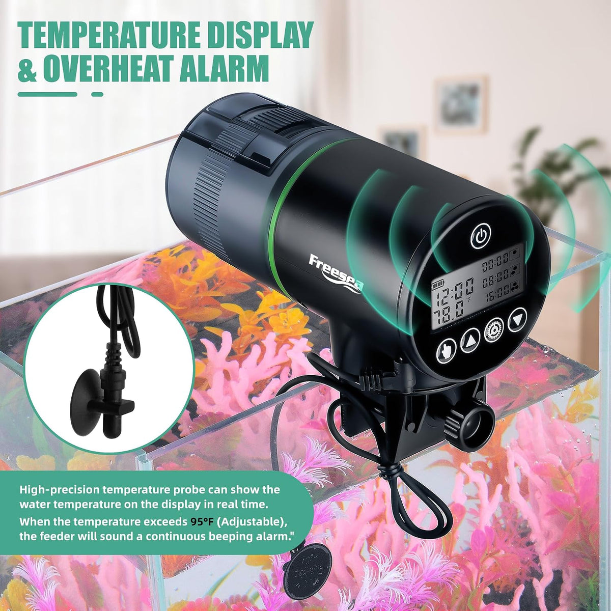 Freesea Automatic Fish Feeder for Aquarium: One-Touch Easy Setup & 3 - FS-069BT - image 2