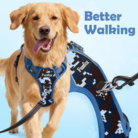 Funfox Dog Harness Medium Sized Dog - Mosaic Blue / Small - image 3