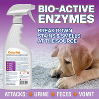 OdorPet Pet Stain Remover and Odor Eliminator - 16 Oz Ready To Use Spray, Non Staining, Professional Strength, Lavender Scent by Alpha Tech Pet