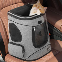 Petsfit Dog and Cat Backpack Carrier, Padded Waist Support - Gray - image 4