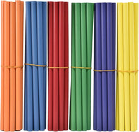 DOMG 60 pack rhythm sticks for kids in six bright colors, 12 inch birch lummi sticks - view 2