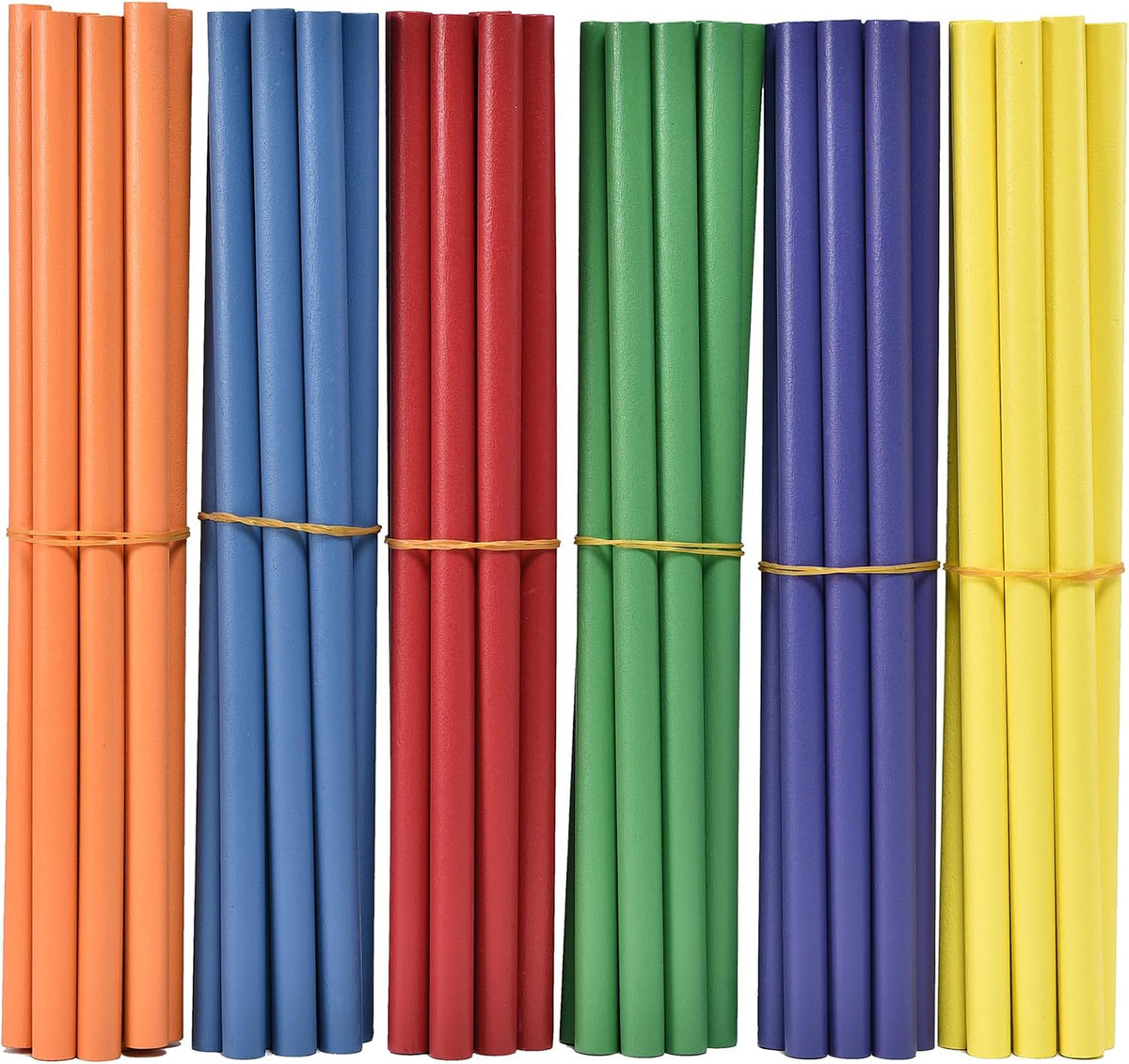 DOMG 60 pack rhythm sticks for kids in six bright colors, 12 inch birch lummi sticks - view 2