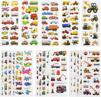 24 Sheets 3D Puffy Stickers for Toddlers Kids Boys Girls – Fun for Kids & Family - Transportation