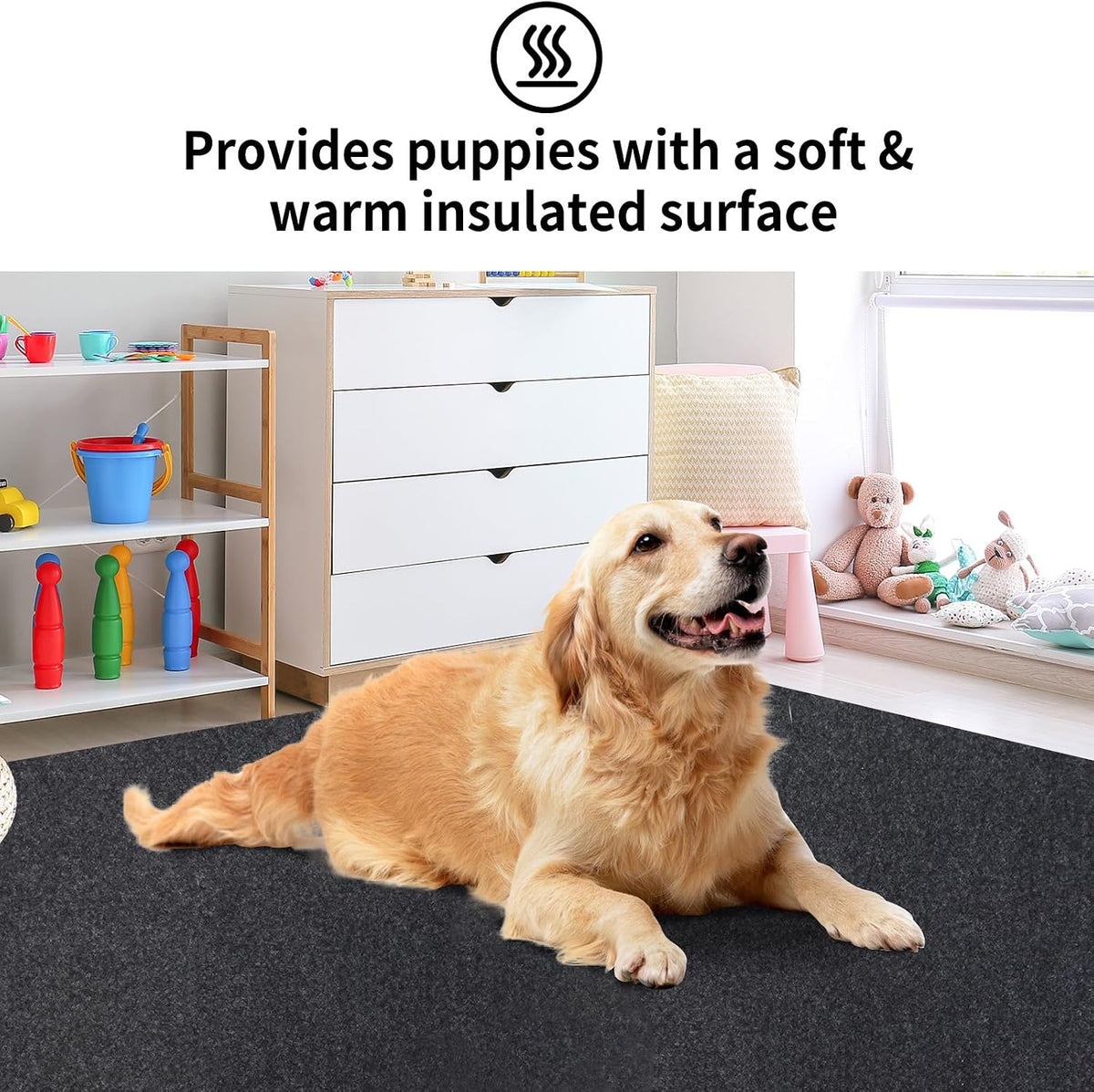 Kennel Pad Dog Crate Mat Liner, 48" x 29" - 24" x 36" - 1 Pack - image 4