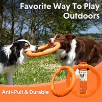 LaRoo Dog Flying Ring Toys, Floating Flying Disc Toys - Orange-L - image 2