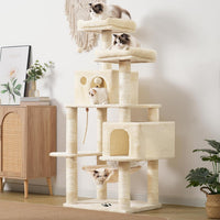 Hey-brother Cat Tree Tower with Sisal Scratching Posts - 53.7 Inches / Beige - image 2