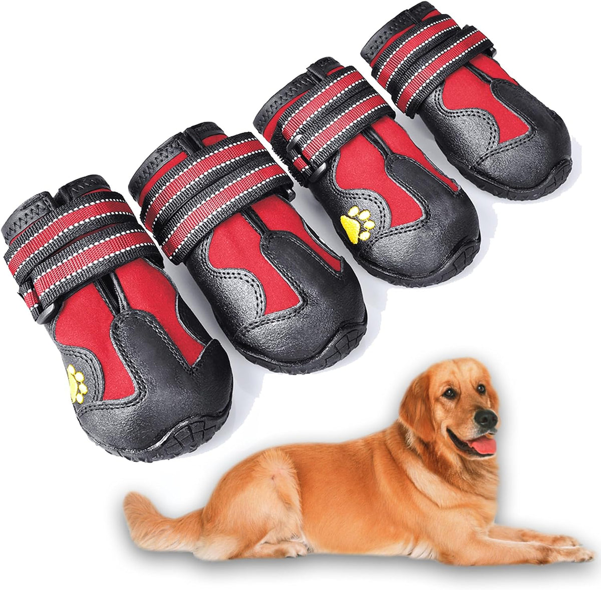 XSY&G Dog Shoes for Hot Pavement - Size 8 / Red