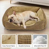 MIXJOY Dog Bed for Large Medium Small Dogs - Dark Brown / XL(35’’x 25’’x 9’') - image 3