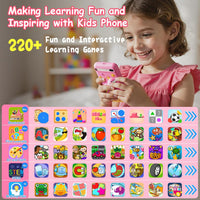 luluckck kids smart phone toy with 3.97 inch touchscreen in black and pink - view 6