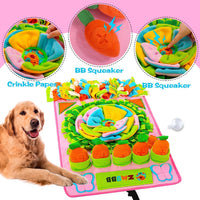 Pet Snuffle Mat for Dogs Sniff Mat Nosework Feeding Mat Slow Feeder - 31''x19''（pink） - image 4