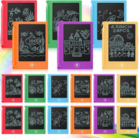Zhehao 24 Pack 4.5" LCD Writing Tablet for Kids - Rainbow Colors / Classic