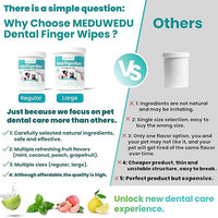 Wider Dental Care Finger Wipes 60 Counts,Teeth Cleaning Finger Wipes for Dogs & Cats,Reduces Plaque & Supports Oral Freshness, Small Animal Stain Removers, Coconut Scent
