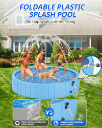 YSJILIDE 2-in-1 dog pool and sprinkler splash pad for large dogs, 63 x 12 inch - view 6