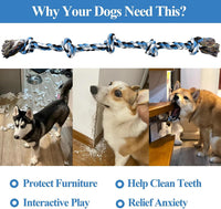 LECHONG Dog Toys for Aggressive Chewers Tough Rope Chew Toys - 1pack - image 4