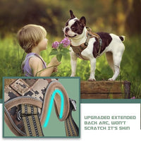 BUMBIN Tactical Dog Harness for Small Dogs No Pull, Famous TIK Tok No Pull Puppy Harness, Fit Smart Reflective Pet Walking Harness for Training, Adjustable Dog Vest Harness with Handle Desert Camo S