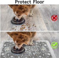 Pet Food Mats for Floor, Absorbent Dog Mat for Food and Water Dispenser Mat, Dog Food Mat Quick Dry - Grey / 24"L x 16"W - image 4