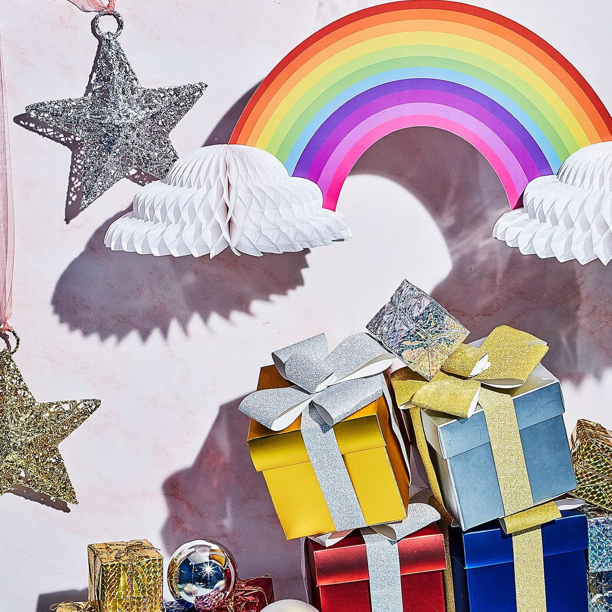 WILLBOND 2 Pieces Rainbow Table Decorations Centerpiece with Clouds – Fun for Kids & Family - 10 - image 3