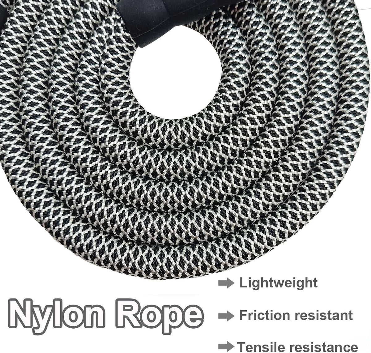MayPaw Rope Dog Leash, Thick Leash for Medium Large Dogs - black white / 1/2" * 6' - image 3