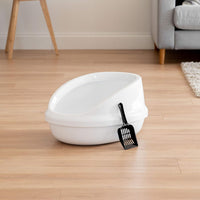 IRIS USA Large Open Top High-Sided Cat Litter Box with Scoop Oval Pan - image 4
