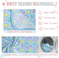 6 Pack Guinea Pig Cage Liner, Washable Guinea Pig Fleece Blankets Beding Accessories, Flannel Throw Warm Sleep Mat, Pet Pee Pads for Small Animal Hamster Rabbit Puppy Cat (Light Color, 26x14 Inch)