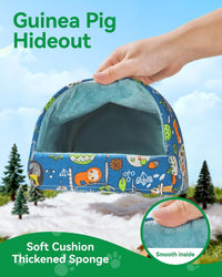 2 Pack Hamster Hideout Bed - Green+Yellow / 6*6in - image 3