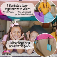 TOTEAFORT Original Blanket Fort Building Kit for Kids – Fun for Kids & Family - Princess - image 3